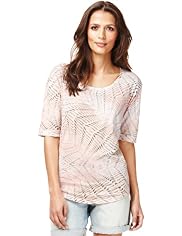 Indigo Collection Diamond Print Ombre T-Shirt with Modal
