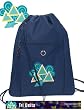 Tri Delta Dolphin Design Backpack Cinch Drawstring Style Tri Delta Draw String Back Pack Bag- For Boys Girls Students or Adults