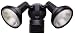 Two Light Black Outdoor Security Lights with Motion Sensor