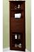 Craftsman Corner Linen Cabinet Glass-door Macintosh Oak