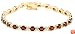 18k Yellow Gold Plated Sterling Silver Garnet and Diamond Accent Bracelet, 7.25