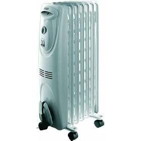 White Delonghi Oil Filled Radiator KH590715 (Delonghi finished goods, ) 1.5 Kw