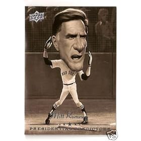 2008 Upper Deck Presidential Predictors #PP-5 Mitt Romney - GOP - Republican Presidential (Nominee) Candidate Baseball Cards - MLB Baseball Trading Card in a Protective Screw Down Display Case!