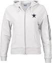 Dallas Cowboys Women's White Authentic Stripe Stretch Full Zip Hooded Sweatshirt