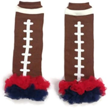 Rush Dance Team Colors Football Touch Down Baby/ Toddler Leg Warmers (One Size, Navy Blue & Red)