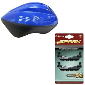 Razor Spark Scooter Blue Youth Accessory Bundle (Fits Recommended Ages 8-14) by 