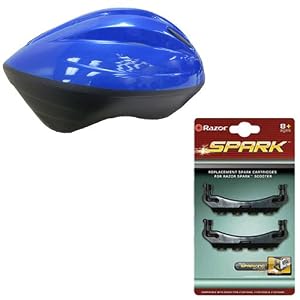 Razor Spark Scooter Blue Youth Accessory Bundle (Fits Recommended Ages 8-14) by 