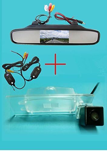 Wireless CCD Color Car Reverse Rear View Parking Back up Camera for Kia Optima 2010 2011 / KIA K5,with 4.3 Inch Color LCD TFT Rear View Mirror Monitor Screen Car Backup Monitor