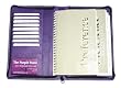 9.5 x 6.5" Purple Leather Zip Organizer