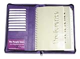 9.5 x 6.5" Purple Leather Zip Organizer