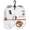 Mens Hanes 6 Pair Ultra Comfort No Show Ankle Socks White 10-13 - 73/6