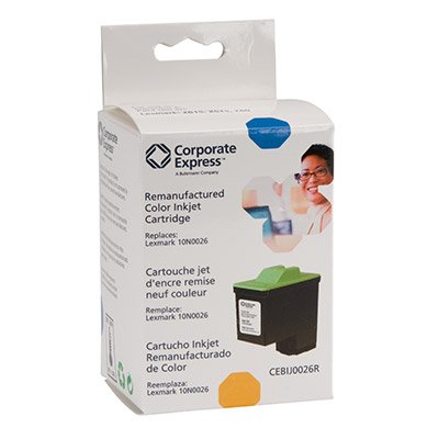 Inkjet Print Cartridge, Remanufactured, Lexmark Color Jetprinter Z615, Tri-Color CEBIJ0026R