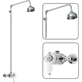 Thermostatic Chrome Shower with Rigid Riser Kit