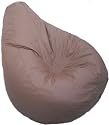 Faux Leather Latte Gaming Bean Bag Chair 12 Cubic Feet XXL