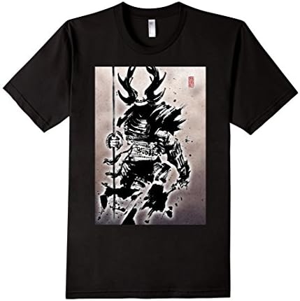Men's Tadakatsu Honda Japanese Warrior Samurai Graphic T-Shirt Tee Large Black