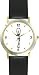 Blue Ballerina Ballet Dancer No.3 - WATCHBUDDY&reg; DELUXE TWO-TONE THEME WATCH - Arabic Numbers - Black Leather Strap-Size-Large ( Men's Size or Jumbo Women's Size )