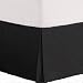 Divatex Home Fashions 200-Thread Count King Bed Skirt/Dust Ruffles, Black