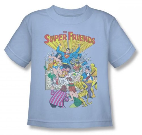  Justice League - Super Friends #1 Cover Juvee T-Shirt In Light Blue