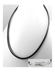 Flower Leather Necklace In 92.5 Sterling Silver