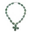 FOJO's Genuine Green Aventurine Leaf Drop Necklace