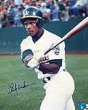 Rickey Henderson Autographed / Signed Oakland Athletics Baseball 8x10 Photo