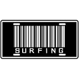 NEW  SURFING BARCODE  LICENSE PLATE SIGN SPORTS