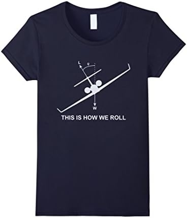 This is how we roll Aviation Pilot Cool T-shirt 2016 - Female Medium - Navy