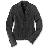 Washable Stretch Three-Button Striped Blazer (Regular 12 Stripe)