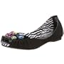Naughty Monkey Women's Rumor Flat,Black,9 M US