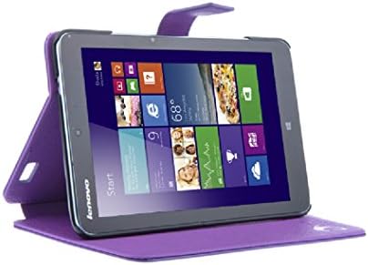 Nuosi Deng New Lenovo IdeaTab Miix 2 8 8-Inch Customized Smart PU Leather Folio Stand Protective Case- Monogram (purple)