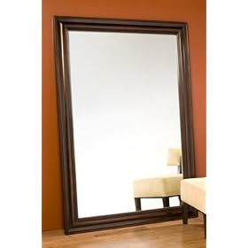 Costa Blanca Large Rustic Deep Brown Floor Mirror by Kathy Kuo Designs