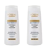 2-PACK Loreal Age Perfect Anti-Fatigue Lotion Cleanser 6.7 oz