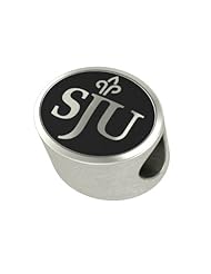 Saint Josephs University Hawks College Bead Fits Most Pandora Style Bracelets Including Pandora, Chamilia, Biagi, Zable, Troll and More. This High Quality Bead is Made In The U.S.A. And Is In Stock for Immediate Shipping