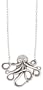 Antique Silver Metal Octopus Necklace