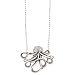 Antique Silver Metal Octopus Necklace