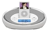 iLive ICR6307DT iPod Docking System with Digital Tune AM/FM Stereo Dual Alarm Clock Radio with Remote Control in White