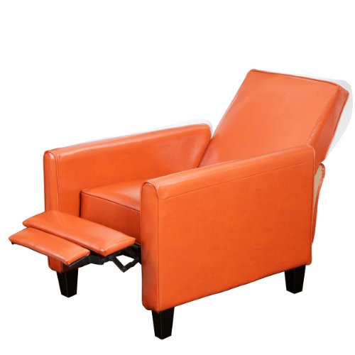 >>>Sale Lucas Orange Leather Recliner Club Chair Good Choice! ghspwfls66