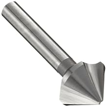 Magafor 434 Series Cobalt Steel Uncoated (Bright) Countersink, 3 Flute, 82 Degrees Cutting Angle, 1" Cutting Length