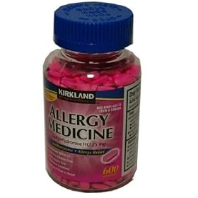 Diphenhydramine HCI 25 Mg - Kirkland Brand - Allergy Medicine and AntihistamineCompare to Active Ingredient of Benadryl� Allergy Generic - 600 Count