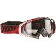 Thor MX Hero Wrap Adult Dirt Bike Motorcycle Goggles w/ Free B&F Heart Sticker Bundle - Red/White/Black