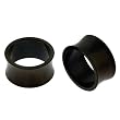 Black Titanium Double Flare Plug, 20MM. Sold as a Pair