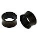 Black Titanium Double Flare Plug, 20MM. Sold as a Pair