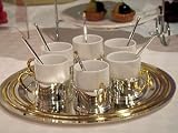 Espresso Set with Tray.....2 Tone Silver Plated