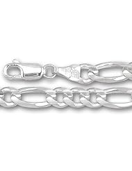 14K White Gold Classic Figaro Chain (Width 6.0mm)
