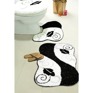 Naomi - [White] Modern Bath Rug Sets (Set of 4)