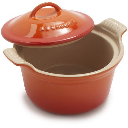 Le Creuset Heritage Stoneware 18oz. Covered Cocotte, Flame