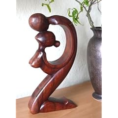 Paar abstrakt Liebe Herz Holz Ku� Erotik Figur A30.09