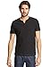 GUESS Factory Men's Ricky Slub-Knit Short-Sleeve Henley Jet Black