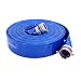 Abbott Rubber PVC Discharge Hose Assembly, Blue, 1-1/2" Male X Female NPSM, 70 psi Max Pressure, 25' Length, 1-1/2" ID