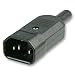 IEC 3 Pin Male C14 Rewireable Plug 250 Volts 10 Amps 250 Volts